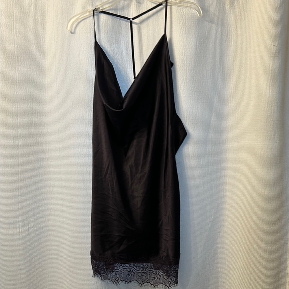Dreamgirl Deep Purple Chemise with Plunging V-Neckline | Size Large